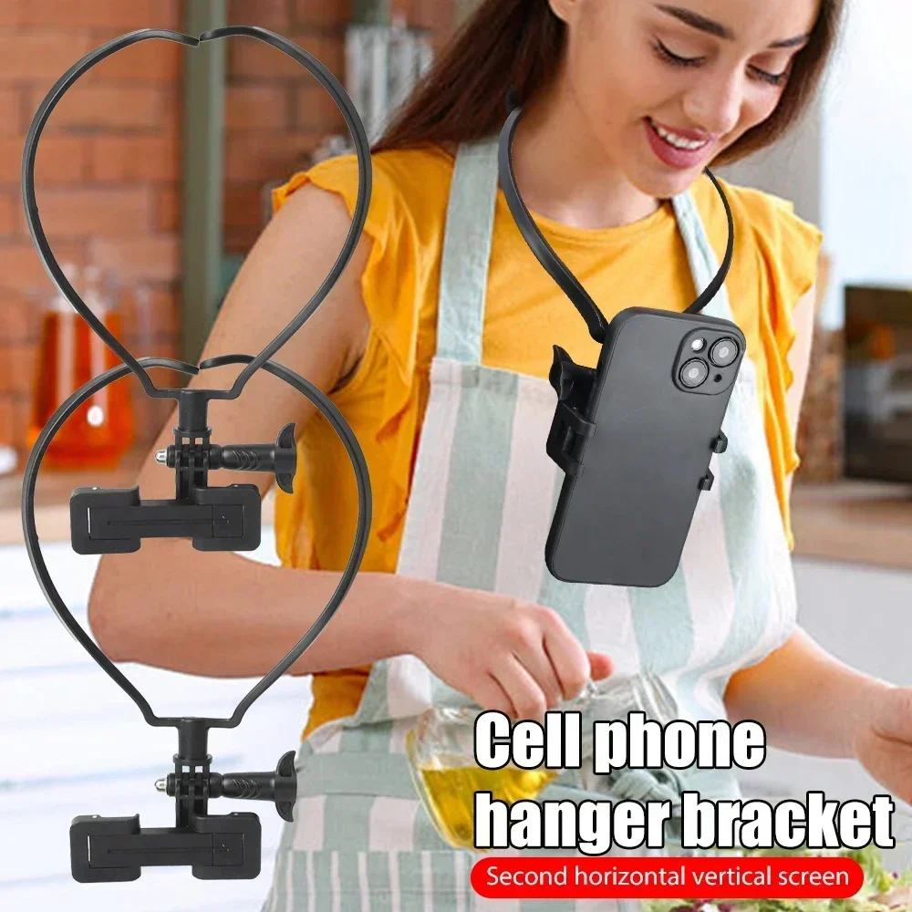 Universal Mobile Phone Halter Neck Holder 360° Rotatable Live Neck Hanging Tripod for IPhone Go Pro Samsung Huawei Phone Holder