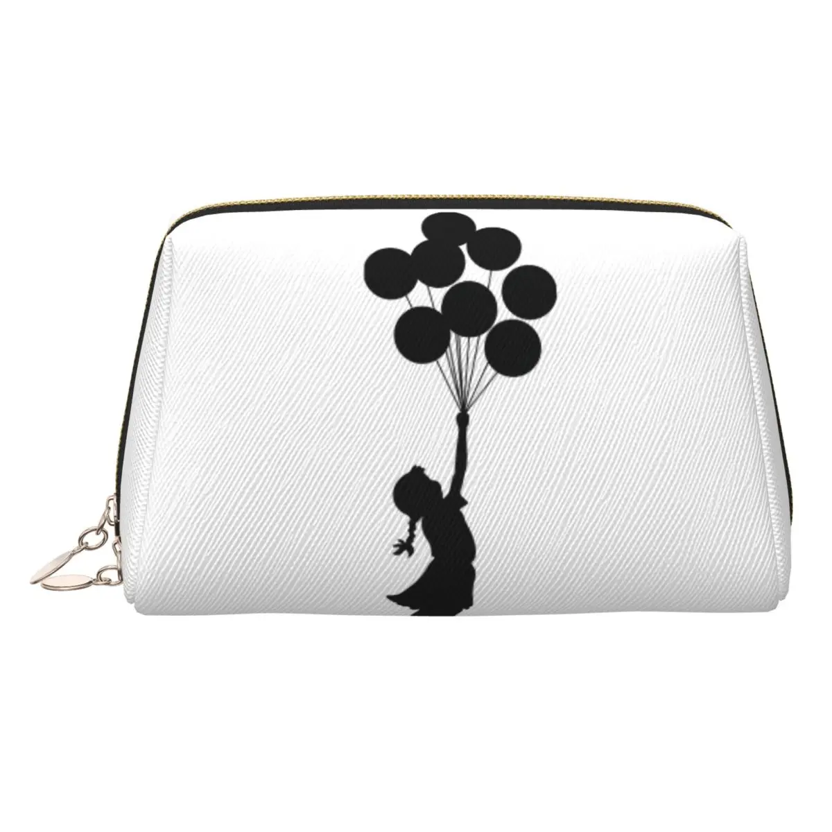 

Balloon Girl Banksy Graffiti Women Cosmetic Bags Travel Makeup Organizer Pouch Toiletry Storage Dopp Kit Case