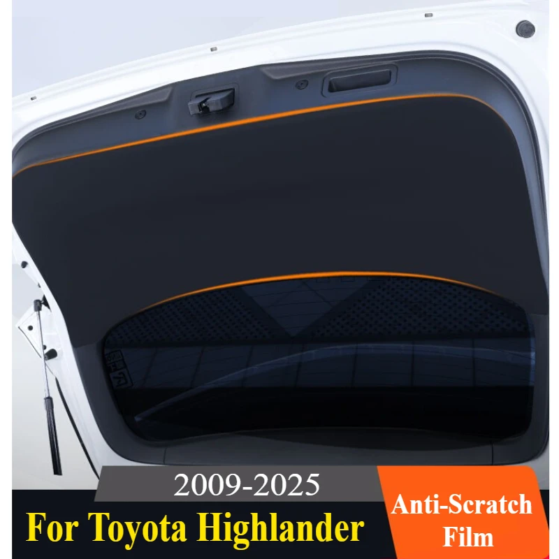 

​​For Toyota Highlander 2009-2025 Bumper Anti-Scratch Film - Carbon Fiber Texture Tailgate Shield TPE Trim Guard Design