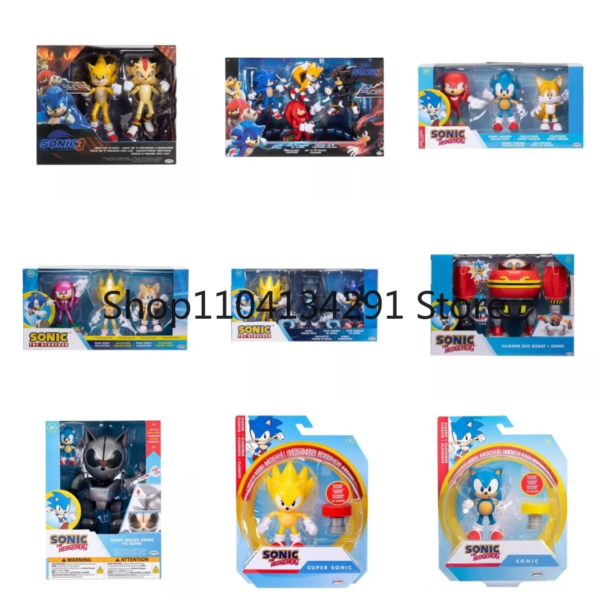 

Original JAKKS Sonic The Hedgehog Movie Super Sonic Shadow Glow-in-the-Dark Model Figurine Toy Gift