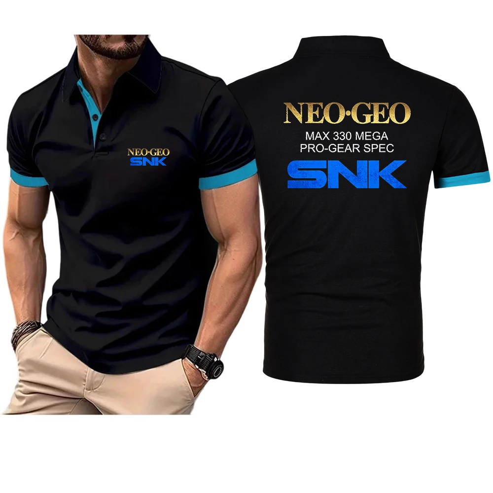Мужская легкая футболка-поло 2026 Neo Geo Pro Gear Spec с графическим логотипом, однотонная, дышащая, летняя