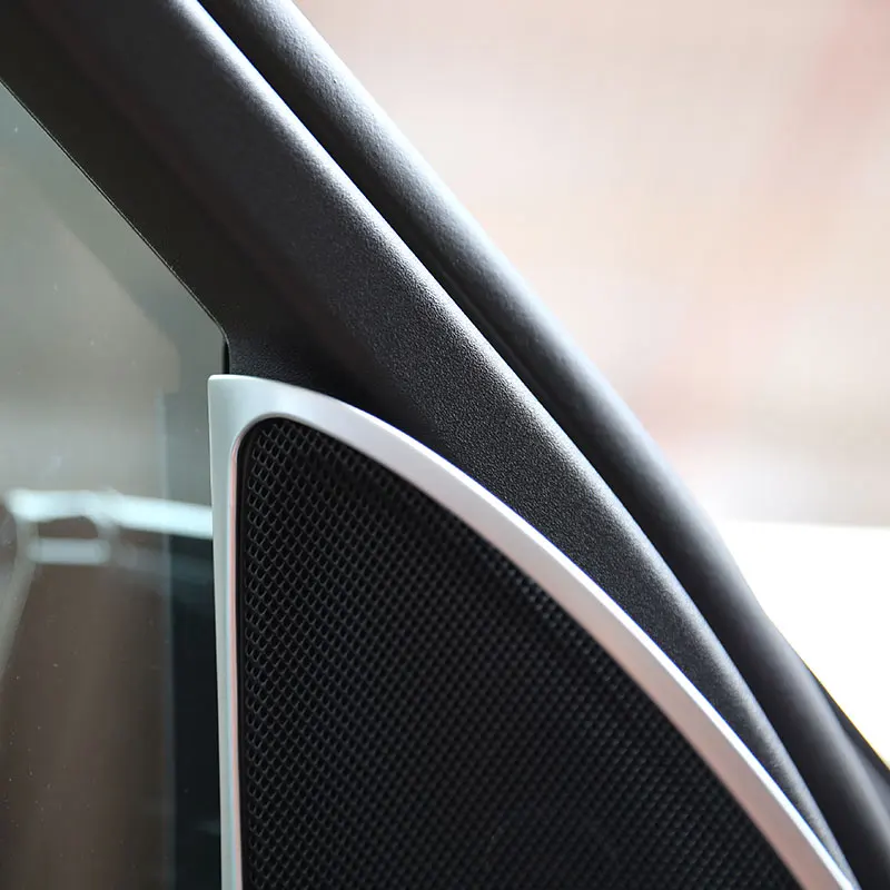 

For Mercedes Benz E Class W213 2016-2018 ABS Silver Car Door Tweeter Speaker Frame Cover Trim Interior Car Accessories