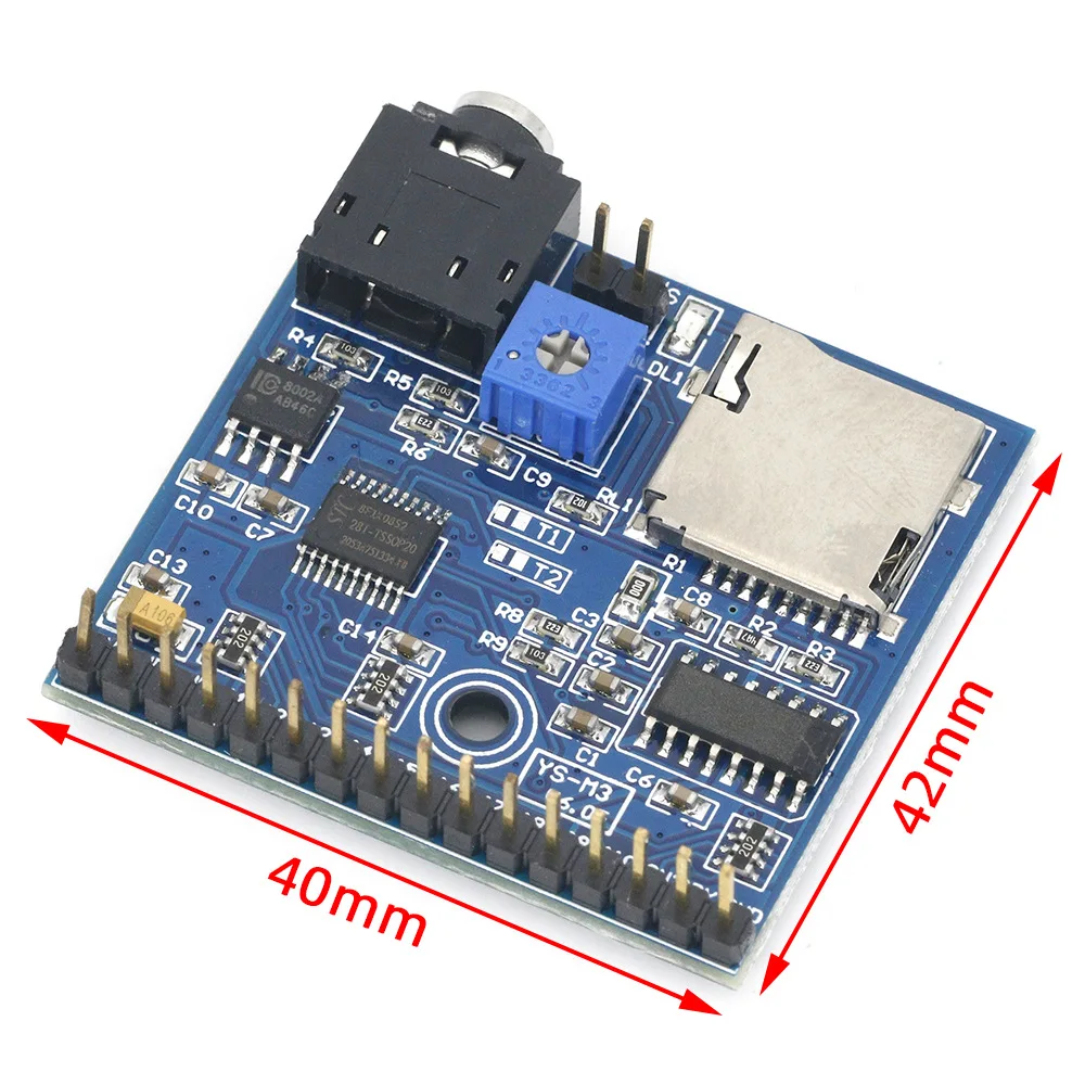 1/5/10/30Pcs M3 MP3 Voice Playback Module Trigger One Time One Broadcast TF Card Insert DIY Announcement Player Audio Module MCU