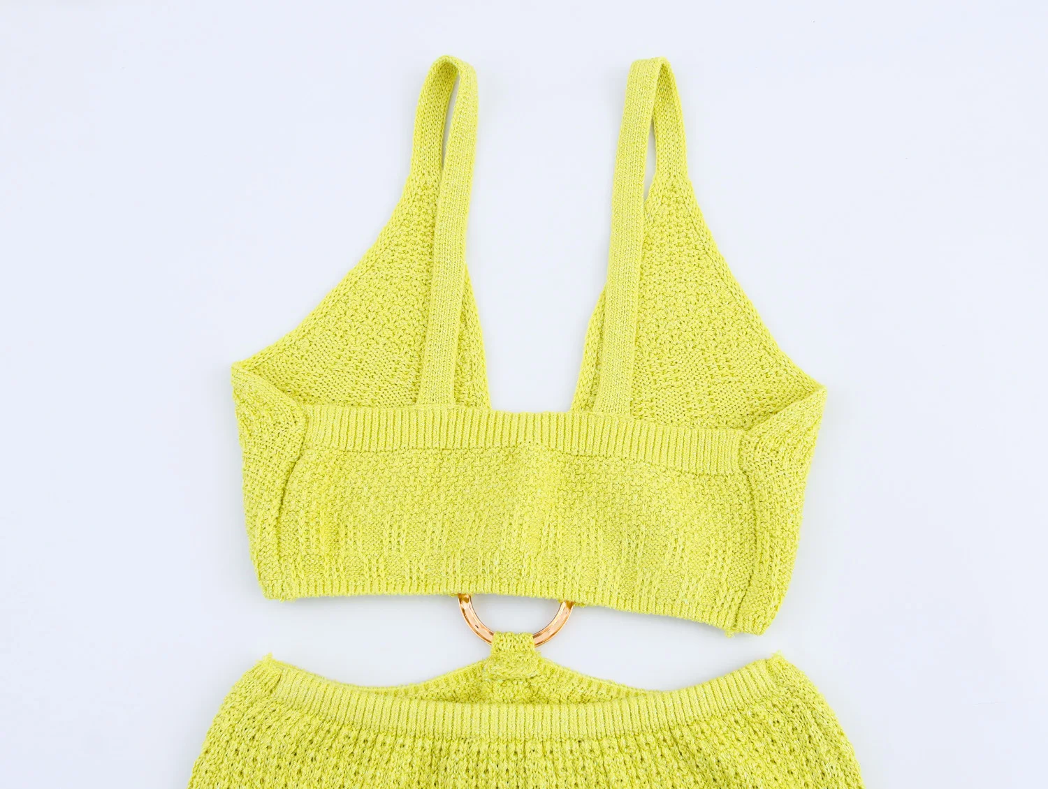 KONDALA-Donna Sexy Maglia Cami Dress Hollow-Out Profondo Scollo a V Sottile Abito Lungo 2025 Moda Estiva Elegante Vacanza Abito da Spiaggia