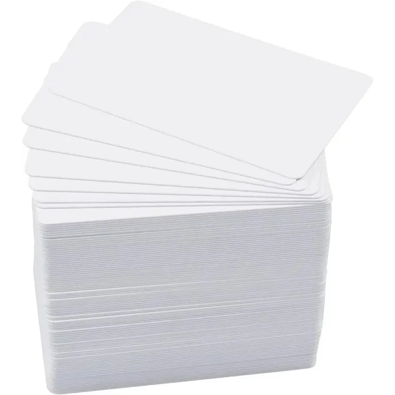 

100pcs Thickness 0.25mm Glossy Finish White Acetate PVC Business Cards - 20/50/ You Pick