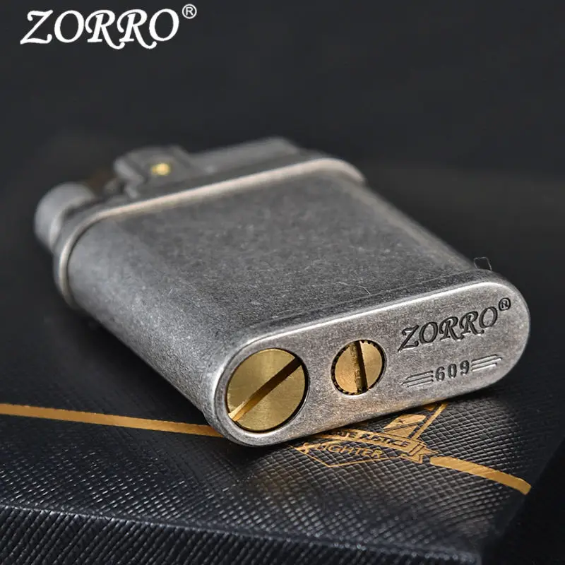 Zorro Retro Kerosene Lighter Old-fashioned Creative Personality Kowtow Machine Push-type Ignition Lighter