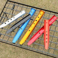 4PCS Outdoor Ultra-light Portable Aluminum Alloy Beach Nail Camping Tent Beach Canopy Windproof Fixed Camp Nail Snow Nails