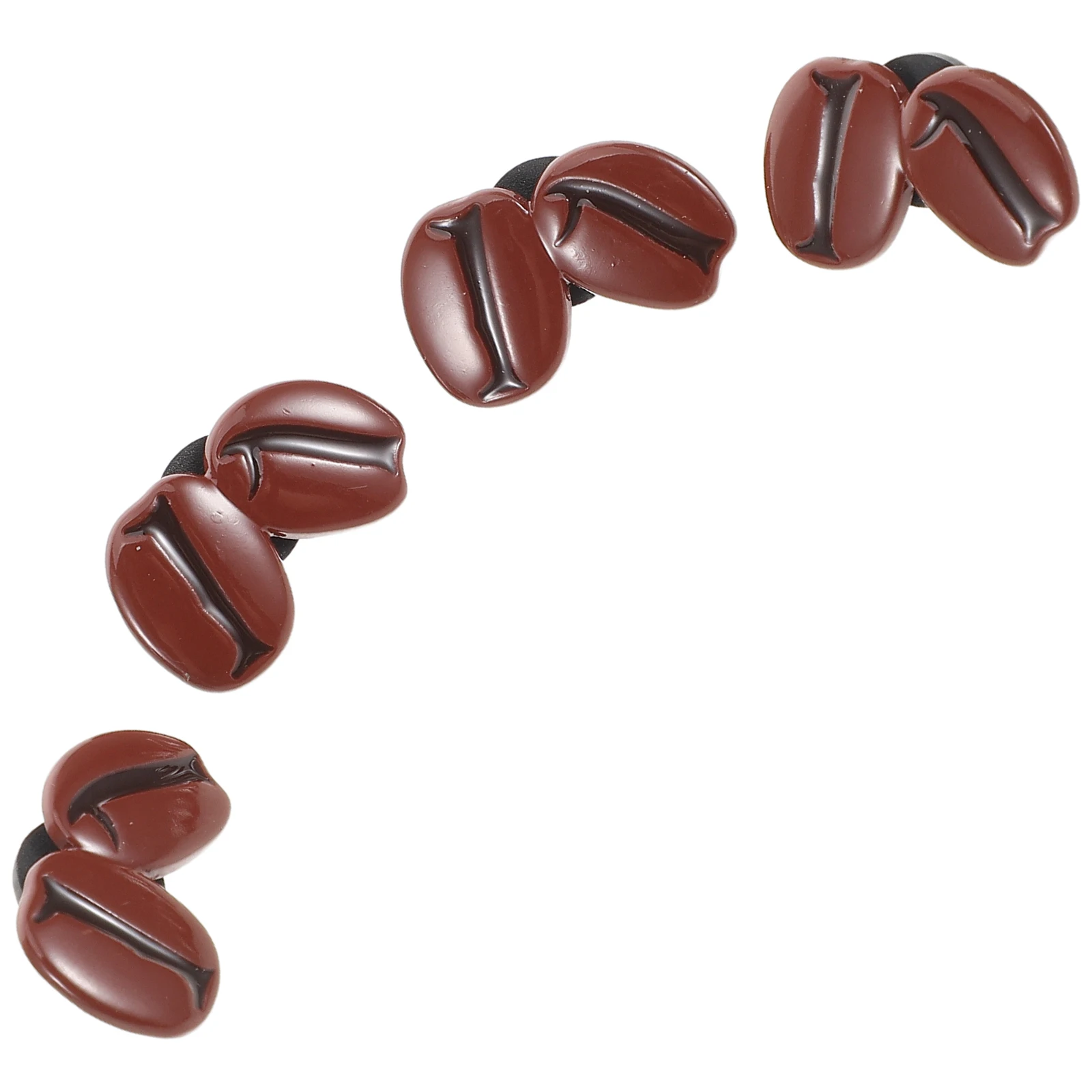 

4pcs CoffeeBeanBrooch LightBrown CartoonLapelPins BadgeAccessories BagsClothes Hats JapaneseDesign EnamelAlloy Toy