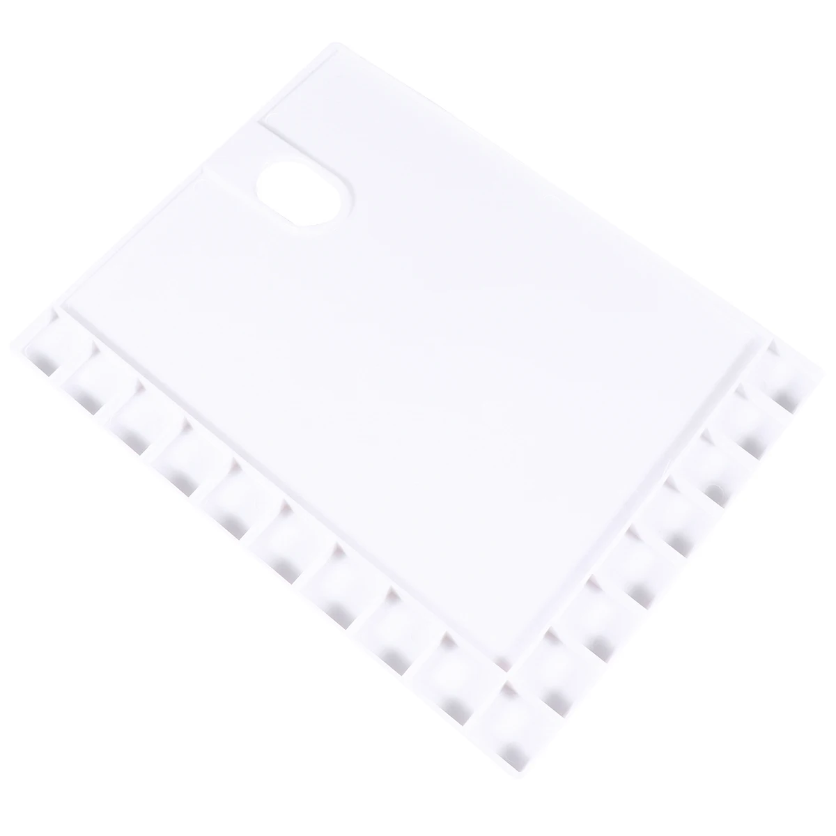 

2 pcs 17 Holes Art Mixing Tray White Plastic Paint Tray Lightweight Durable Easy Clean Color Compartments Watercolor