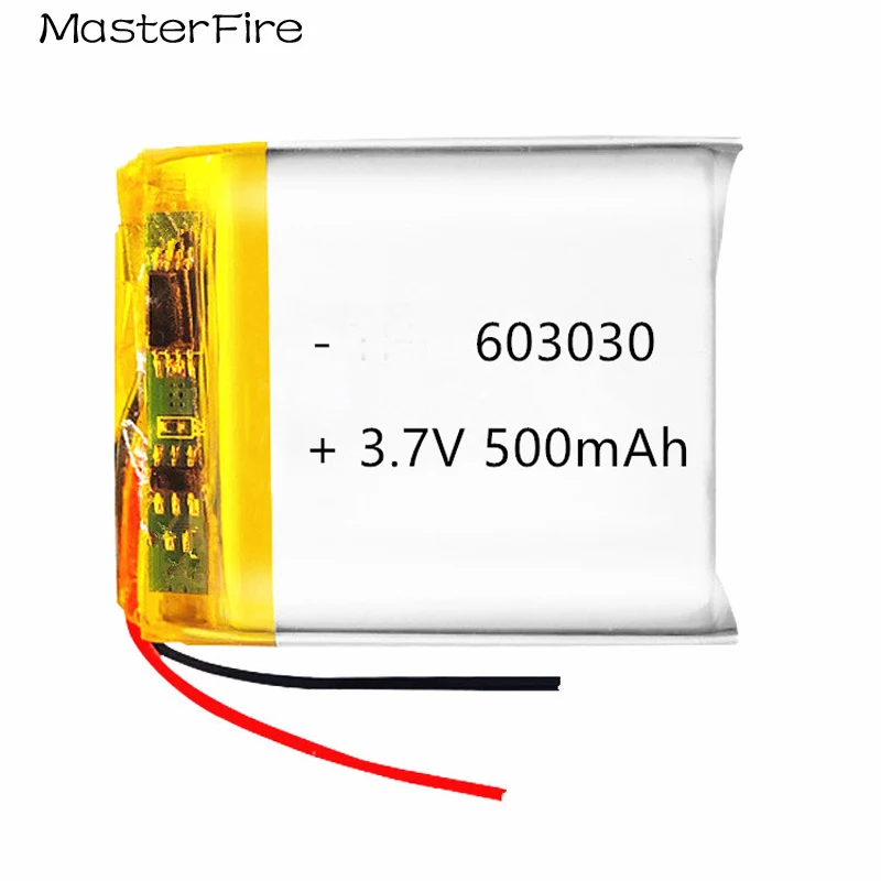 Wholesale 603030 3.7V 500mah Rechargeable Lithium Polymer Battery for Bluetooth Headset Speaker Massager Navigator Tablet Cell