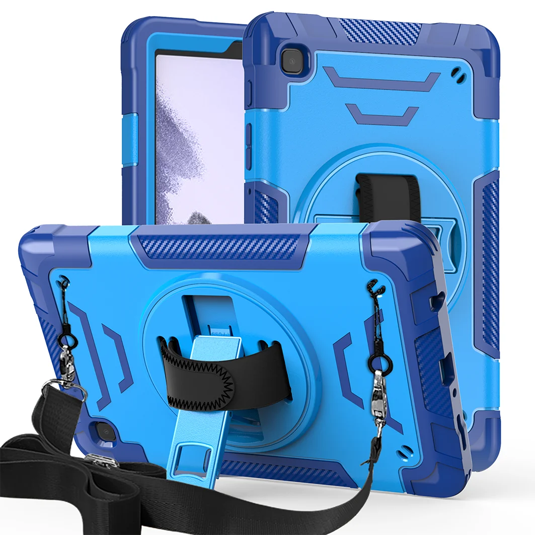 

Heavy-duty tablet cover for Samsung Tab A7 lite 8.7 inch (SM-T220/T225) with rotating bracket and shoulder strap，easy to install