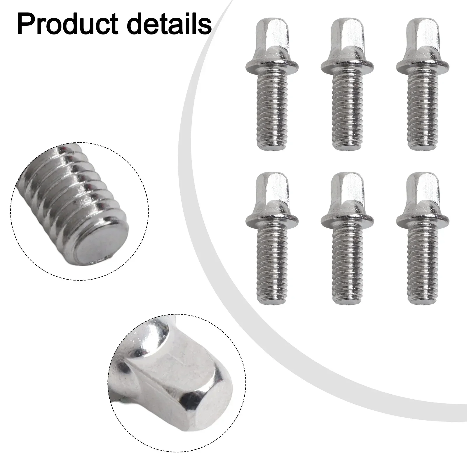 6pcs Drum Tension Rod Screws 20/25/25mm Metal Thread Exterior Square Screws For Snare Drum Bolt Accessories