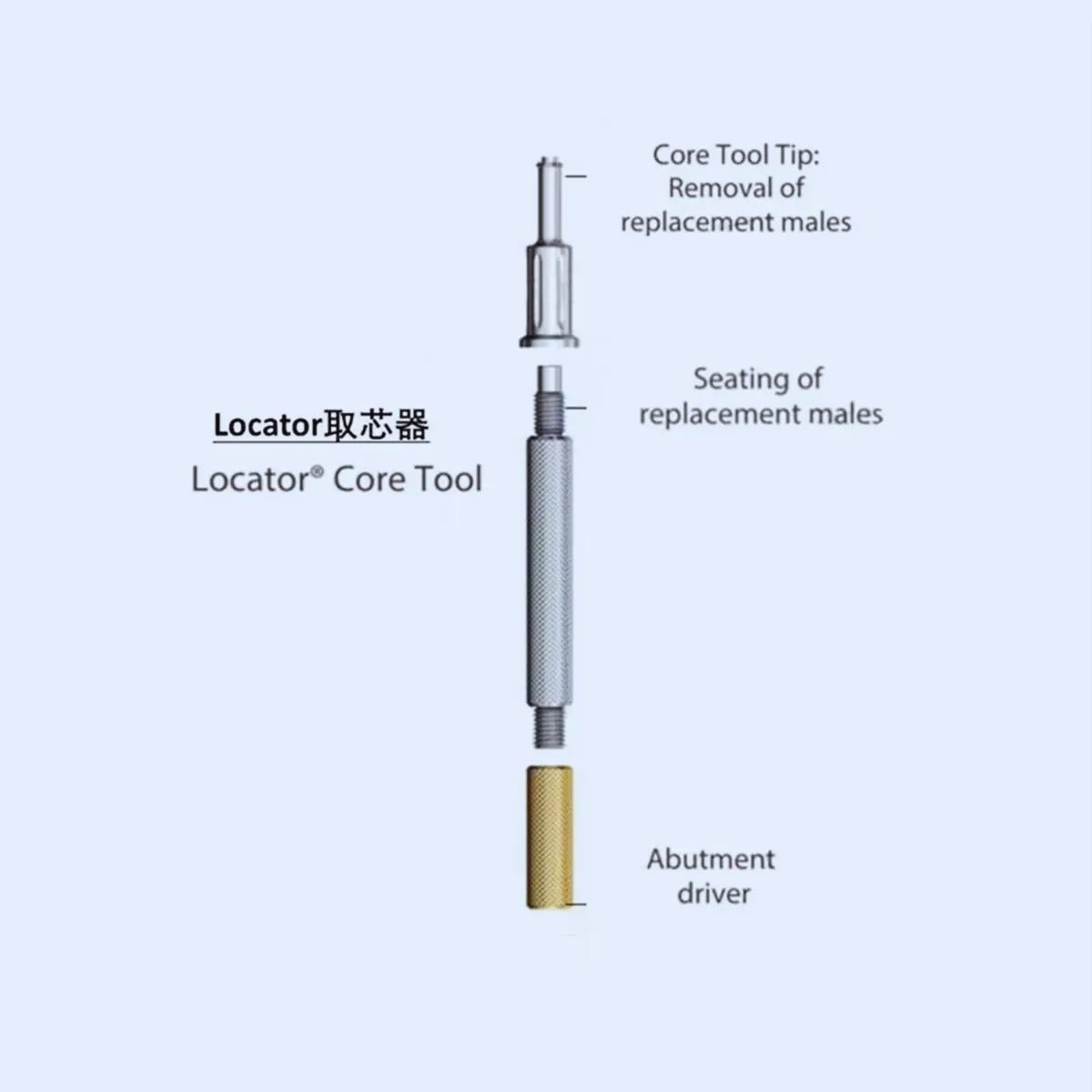 

Dental Implant Core Tool For Locator Abutment