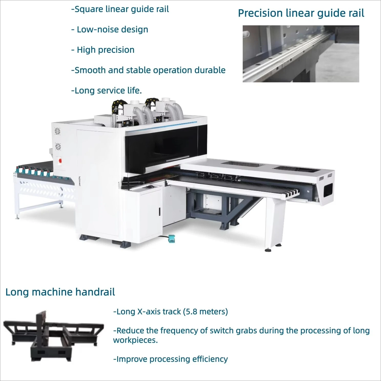 High Speed High Accuracy CNC Slotting Machine Six Sides Drill for Panel Furniture Production Line