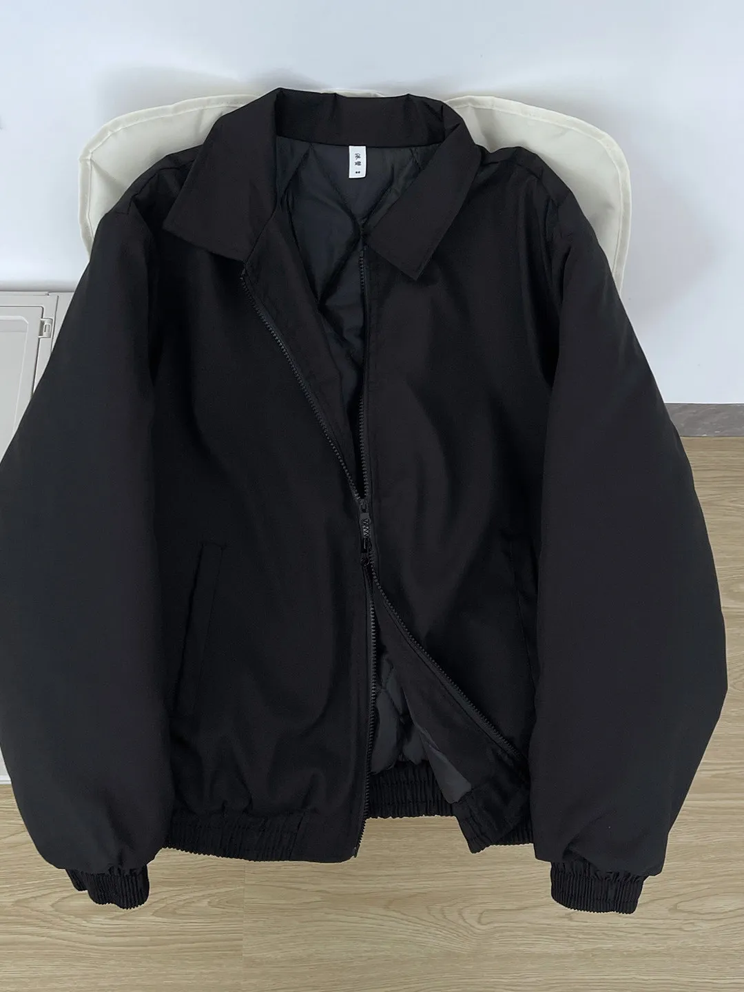 

Men's Winter Zipper Jaet Warm Retro Trendy Cotton Sport Windproof Collar up Top Youth Casual Faion Loose Fit Polyester