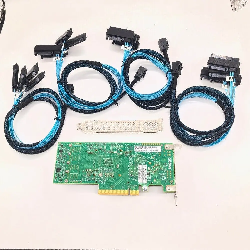 430-16I LSI SAS3416 9400-16I HBA 12Gbps PCIe 16-Port Mode IT +4*8643 ke SAS-