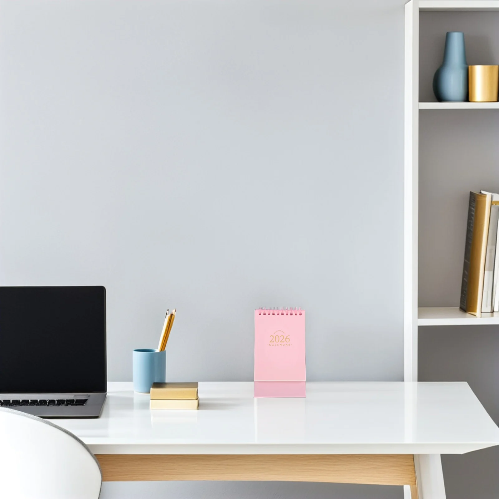 

Minimalist 2025.9-2026.12 Desk Calendar Small Desktop Monthly Planner Twin-Wire Binding Flip Stand Office Home School