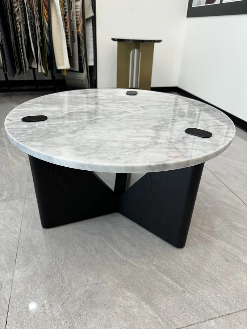 environmentally friendly gray marble desktop coffee table Foshan factory direct sales home living room furniture combination