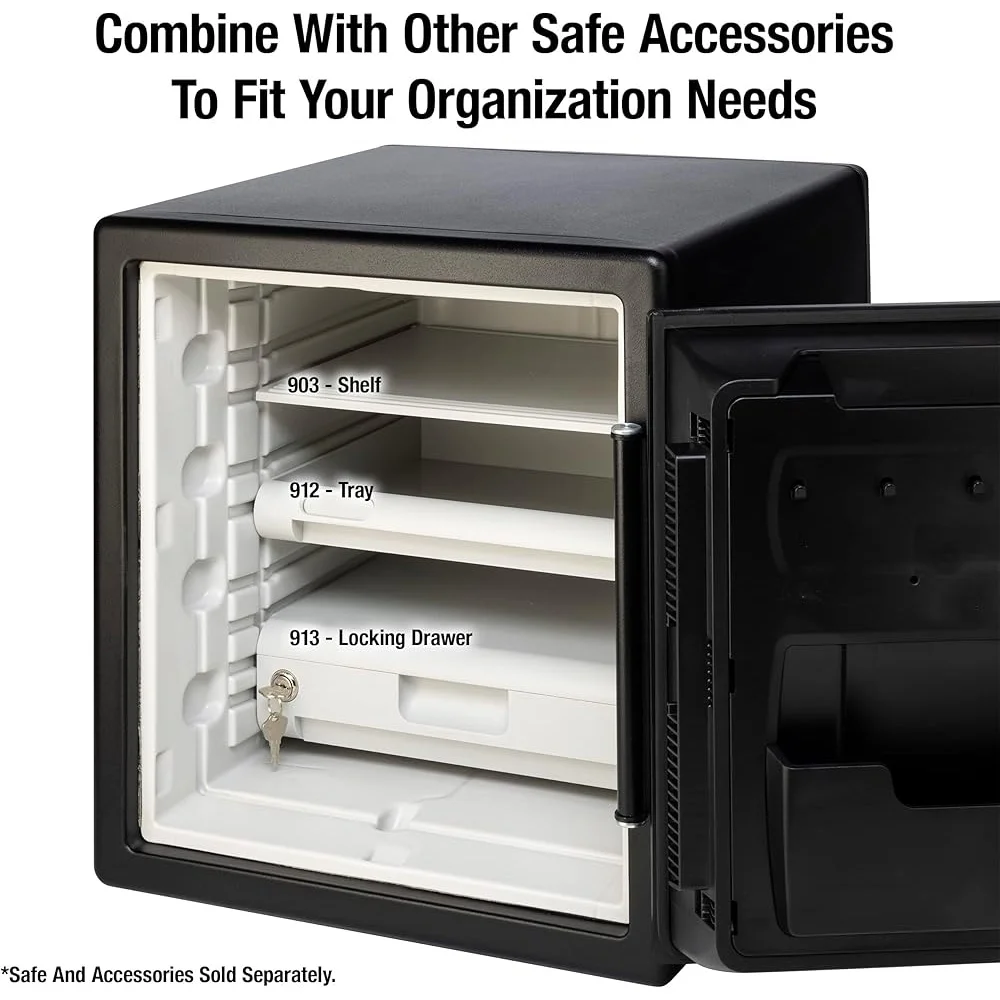 Fireproof Waterproof Safe Tray Multi-Positional Accessory 0.8 1.2 Cubic Feet Safes Organize Items Prevent Damage