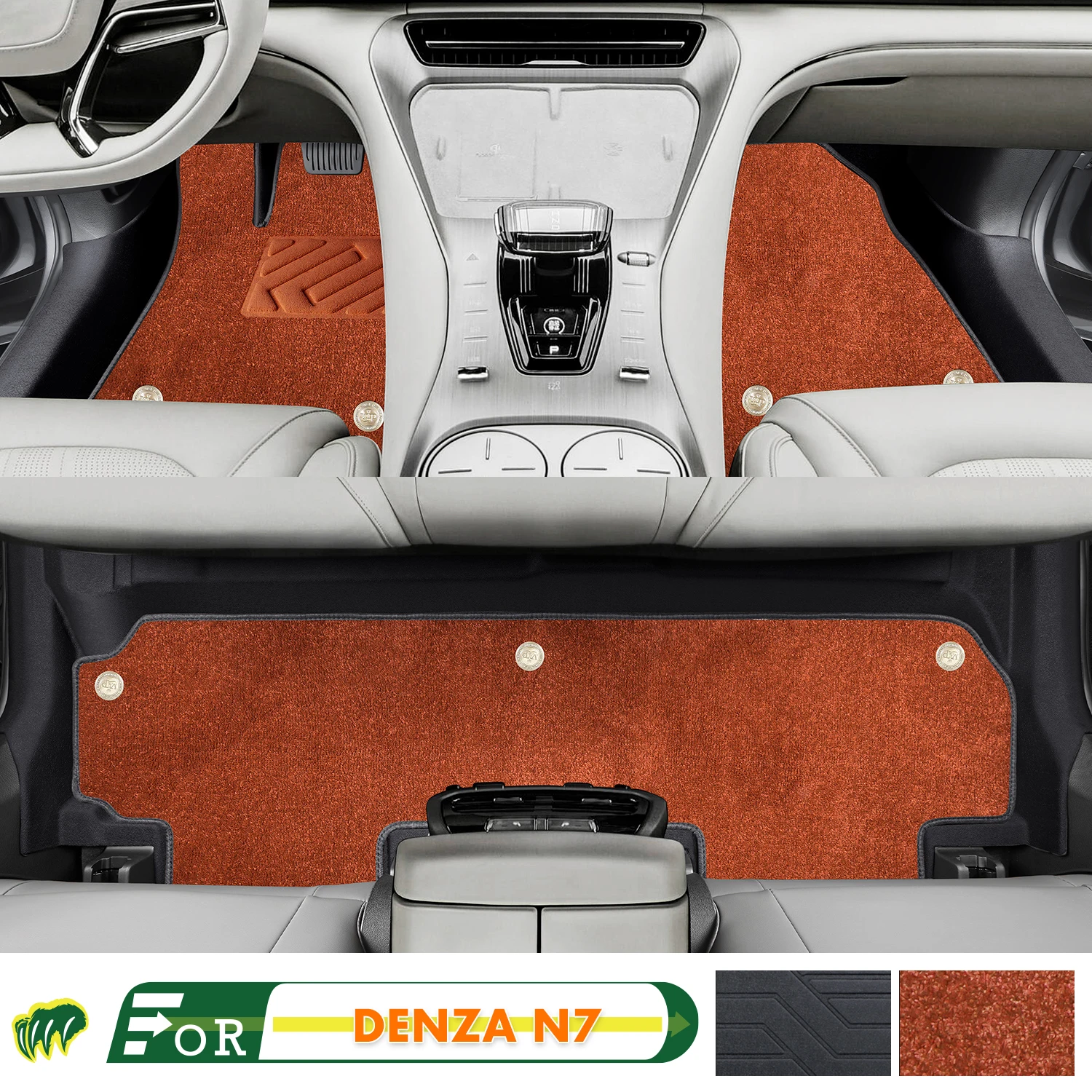 

Left-hand Drive Car Floor Mat For DENZA N7 2023-2024 Full Surround Foot Mat Floor Mat Interior Floor Liner