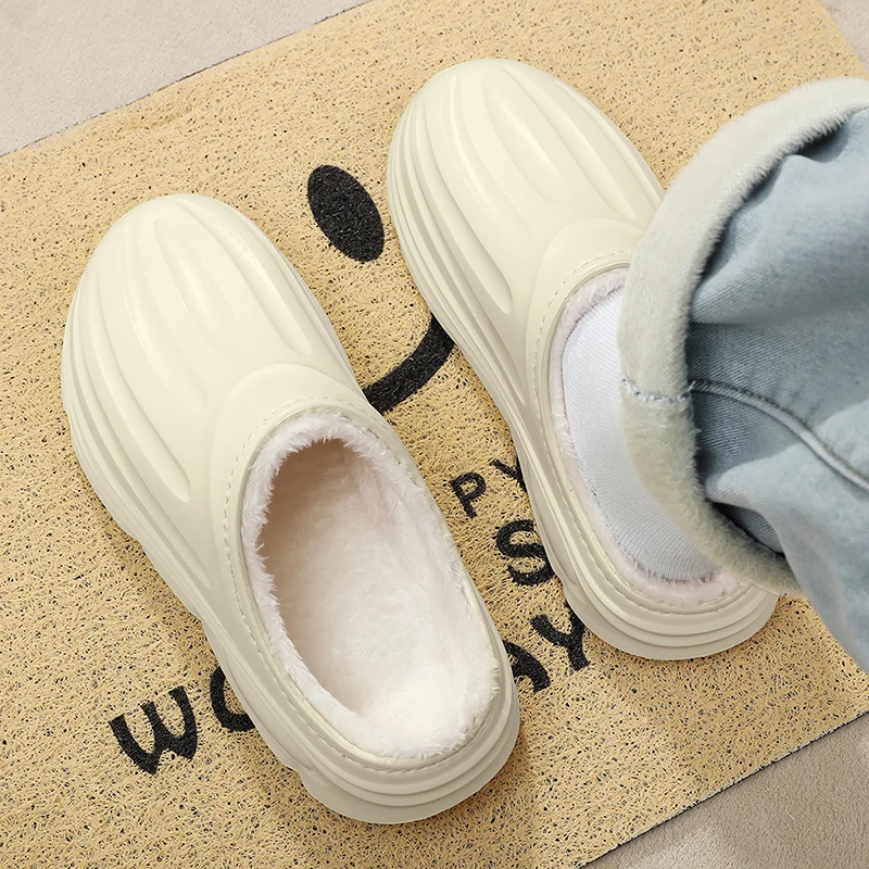 Indoor Lounge Cotton Slippers Soft Plush Lining Flexible Comfort Sole Anti Skid House Shoes for Daily Rest Time At Home