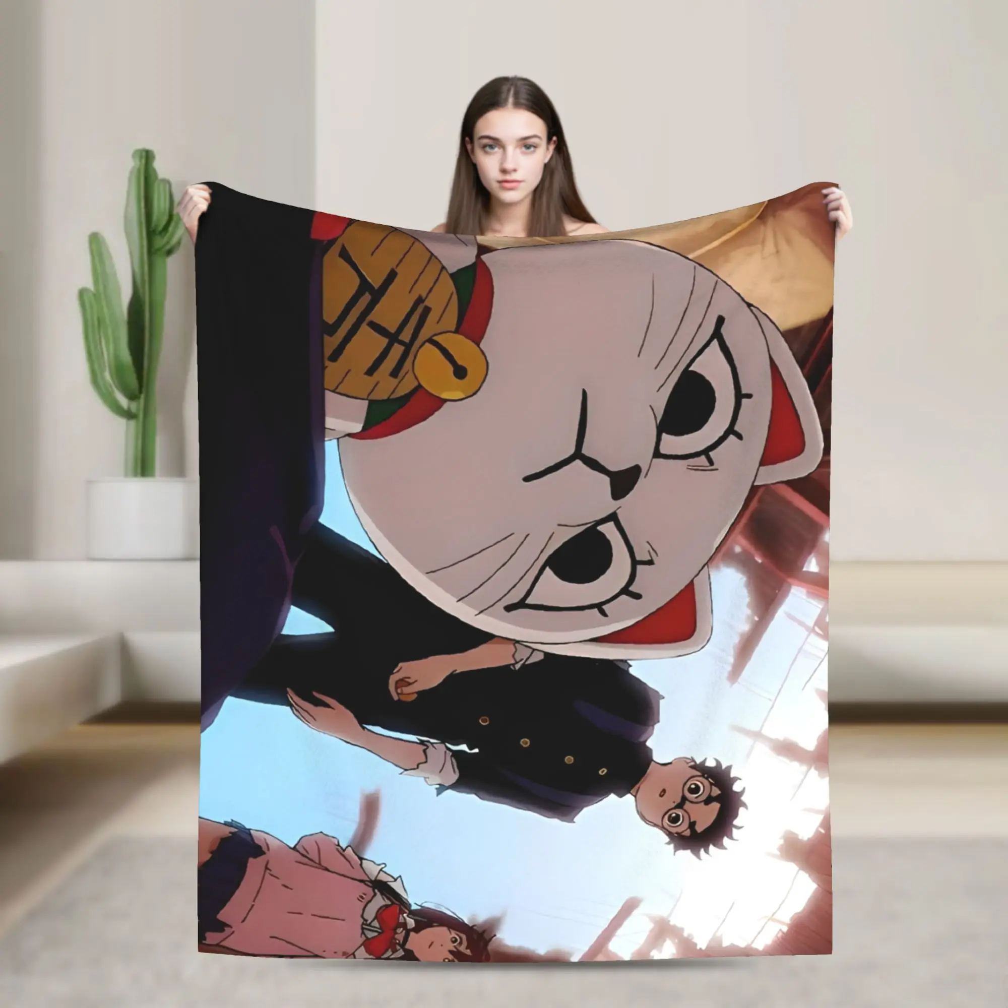 Soft Warm Blanket Picnic Turbo Granny Dandadan Anime Bedding Throws  Flannel Bedspread For Outdoor Fashion Sofa Bed Cover