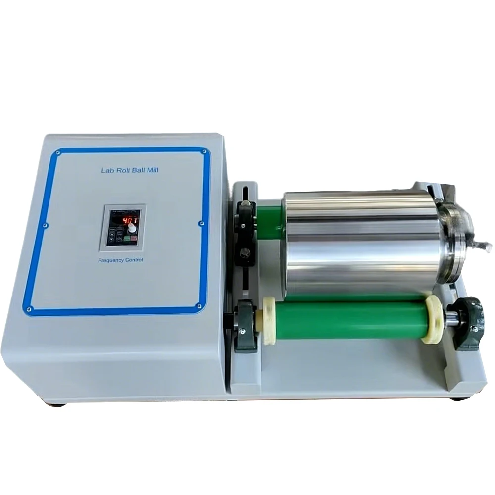 Variable Frequency Horizontal Lab Roller Ball Mill 5-15L Single Tank Roller Grinder for Lab Fine Powder Processing Grinding Mill