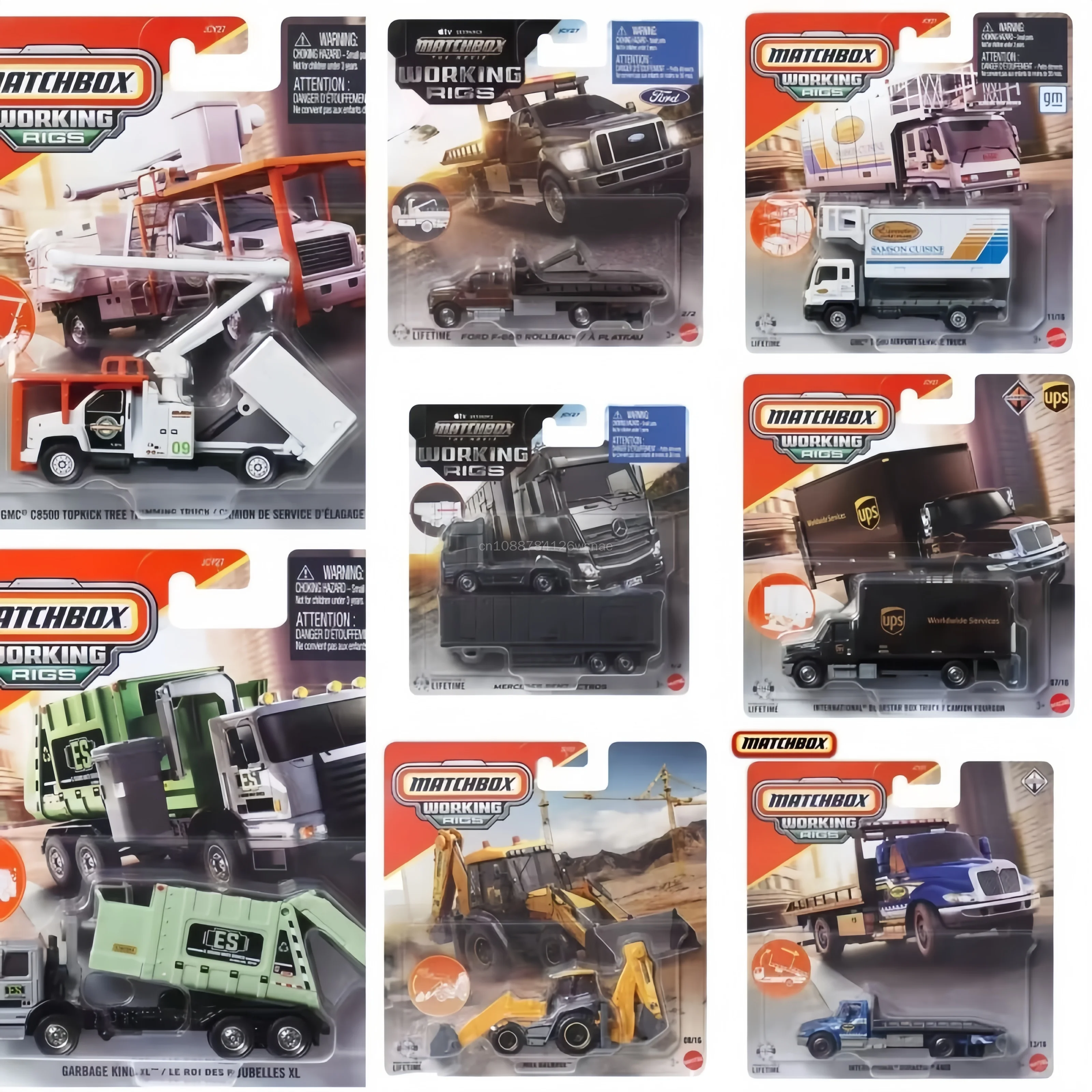 Matchbox Working Rigs Jcy27-J H G Series 1/64 Scale Diecast Backhoe Collectible Model Truck Collection Holiday Gifts For Adult