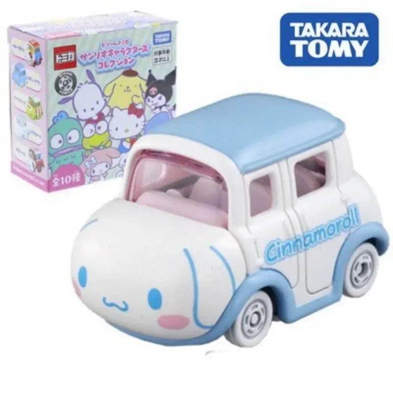 HelloKitty Kuromi Purin Blossom Limited Edition Cartoon Cute Alloy Car Model Girl Toy Gift Car Jewelry Decoration