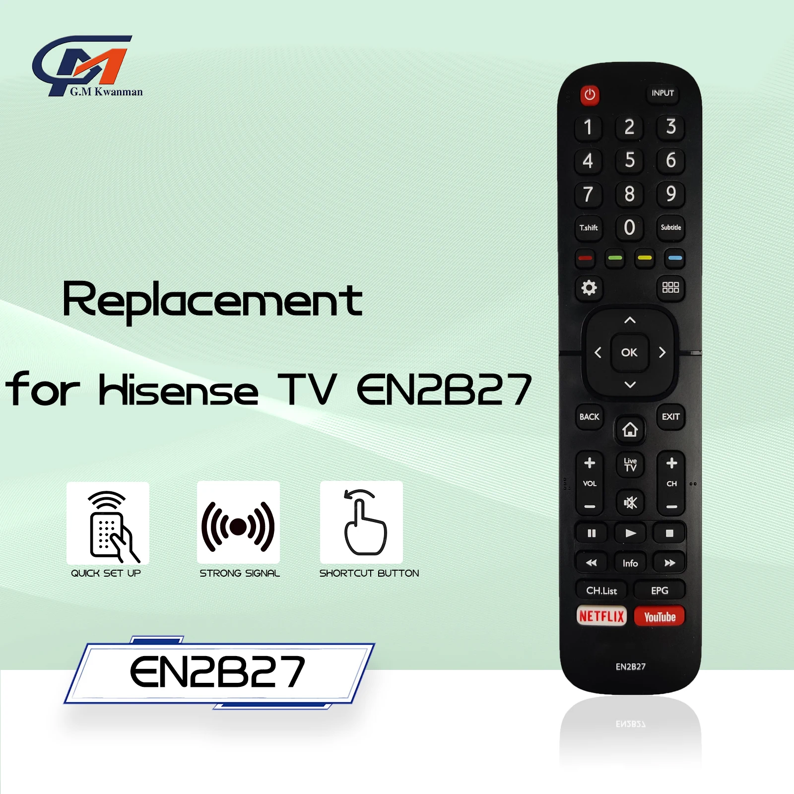 EN2B27 Origina Remote Control for HISENSE TV 32K3110W 40K3110PW 40K3300UW 50K3110PW 40K321UW 50K321UW 55K321UW 58K321UW 65K321UW