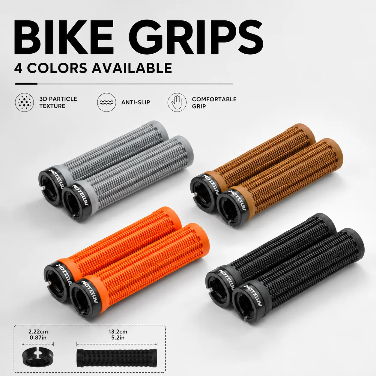 Mountainbike-Griffabdeckung, Universal-Griffabdeckung für BMX-Fahrräder, ultraleicht, rutschfest, universell passend. – Detail 1