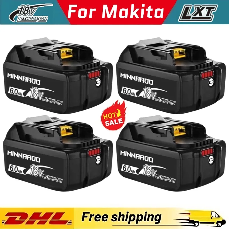 

For Makita 18V 6.0Ah Battery – Built for Professional and Heavy-Duty Applications For LXT BL1830 BL1860 BL1840 BL1850 TD173D