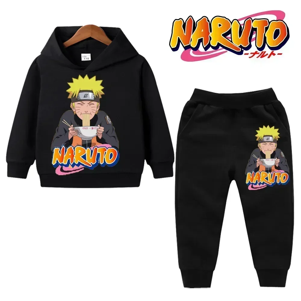 

Новинка 2024: Детский спортивный костюм Naruto с принтом, 8 теплых цветов, комплект из двух предметов: худи и брюки для бега, свободный крой, горячая распродажа