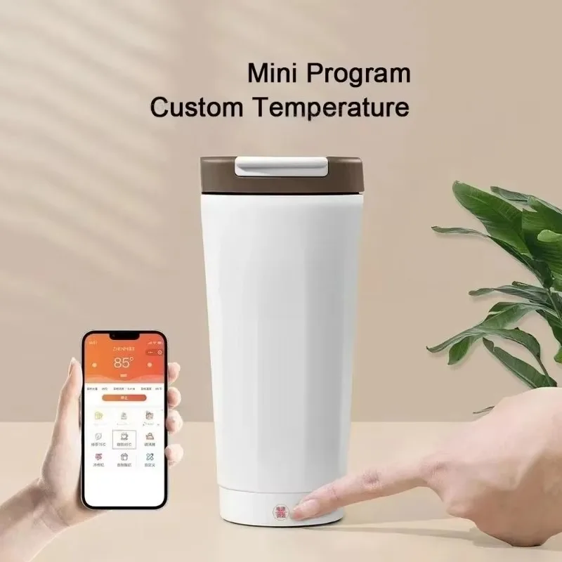 USB Electric Heating Cup 316 Stainless Steel Inner Liner Thermos Cup with Temperature Display Portable Outdoor Travel Cup 350ML