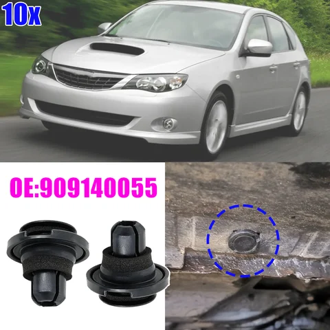 10 шт. для Subaru Impreza GE GH 2007 2008 2009 2010 2011, боковая юбка автомобиля, защитная панель, нижняя молдинг, зажим, крепеж