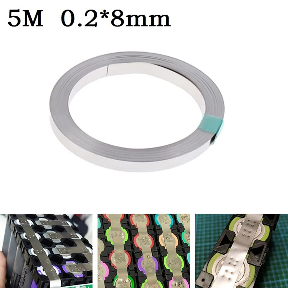Nickel Plated Spot Welding Tape Strip 5M Roll for Battery Tabs and Power Tool Battery Assembly with Excellent Tensile Strength
