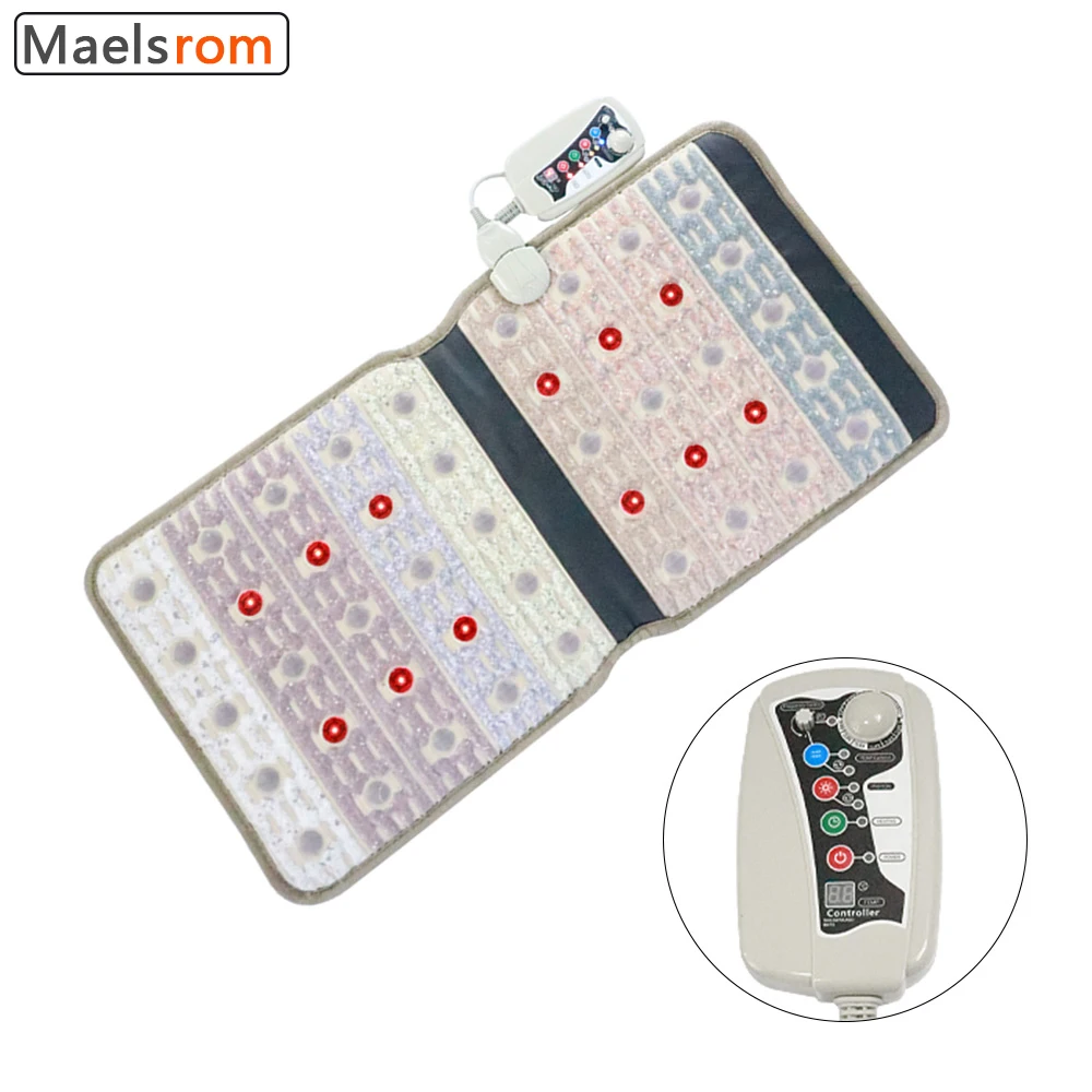 

100*50CM Portable Comfortable Natural Crystals And Jade Heating Pad With PEMF Deep Penetration Technology Electronic Therapy Pad