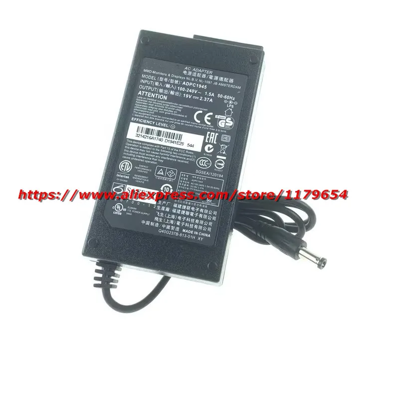 Original 19V 2.37A AC DC Adapter Charger for Philips AOC 274E5Q 224E5Q 272E1GSJ ADPC1945 AOC ADPC1945EX LCD Monitor Power Supply