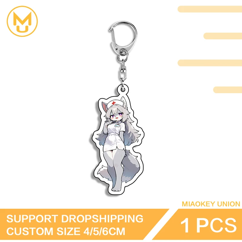 Furry Nurse Girl Keepsake Gift High Quality Waterproof Pendant Key Chains Advance Guard Lightweight Backpack Decor Collection