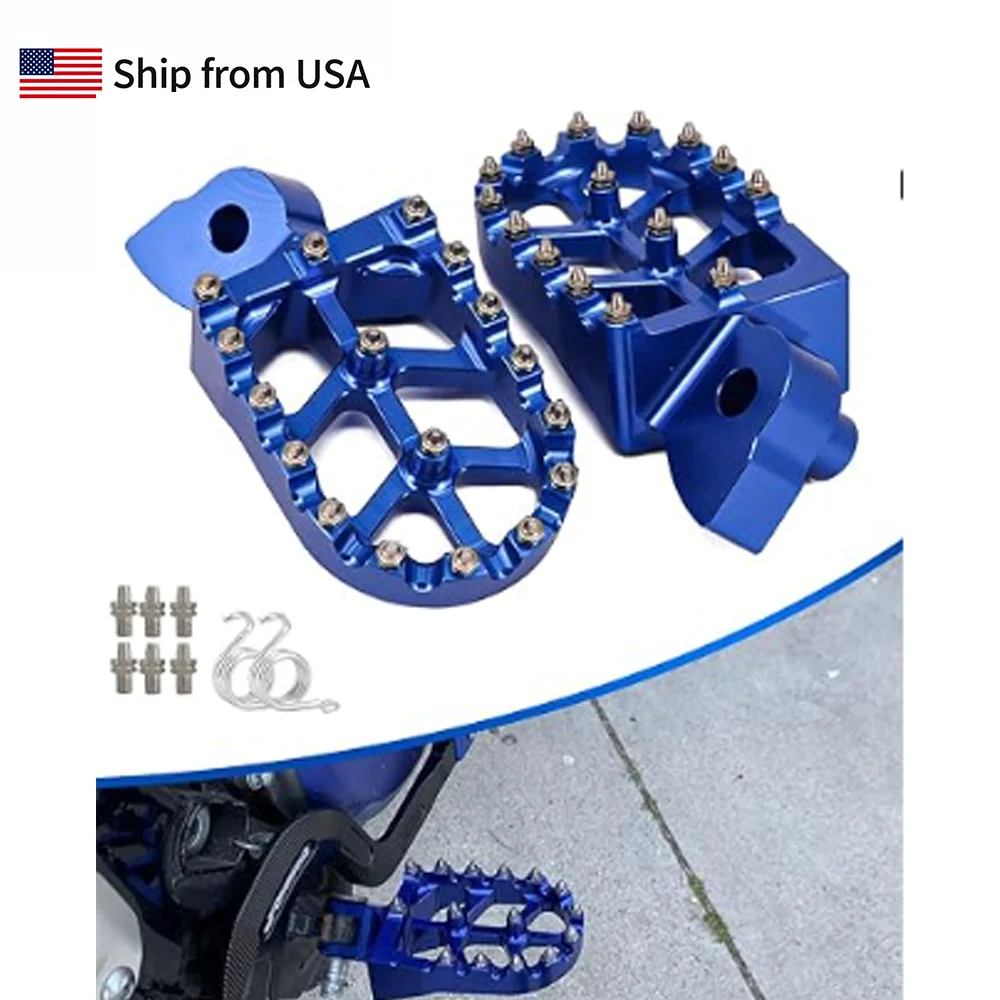 Motorcycle Footpegs Footrests Pedals For YZ125 1997‑2026 YZ250 1998‑2026 YZ450F 2003‑2022 YZ250F 2001‑2022 WR450F 2003‑2026 Motorbikes Accessories