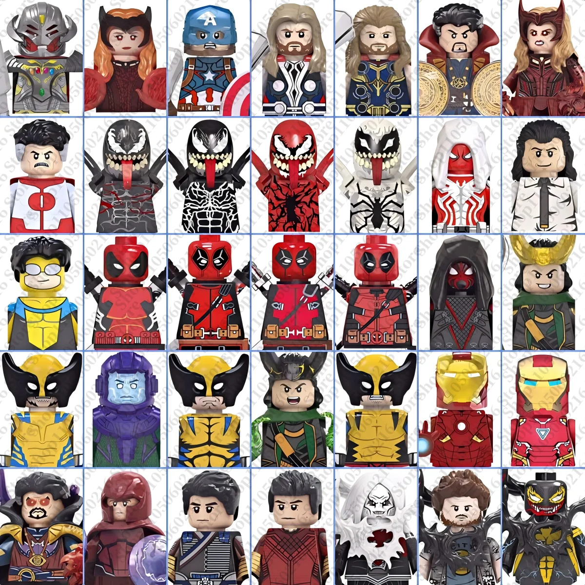 Marvel bloque de construcción caliente minifigura juguetes de ladrillo Moon Knight Venom Invincible juguetes de bloques para niños regalos de navidad de vacaciones