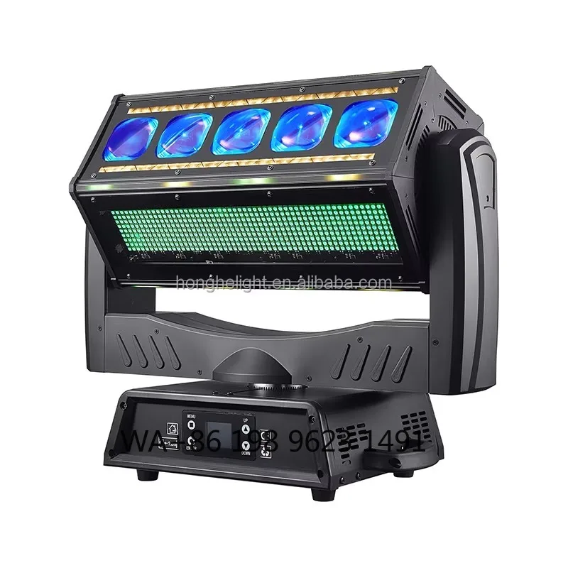 

1000W 5-in-1 Beam Strobe Chasing LED Ring Stage Light for DJ Disco Party Concert Pub Event