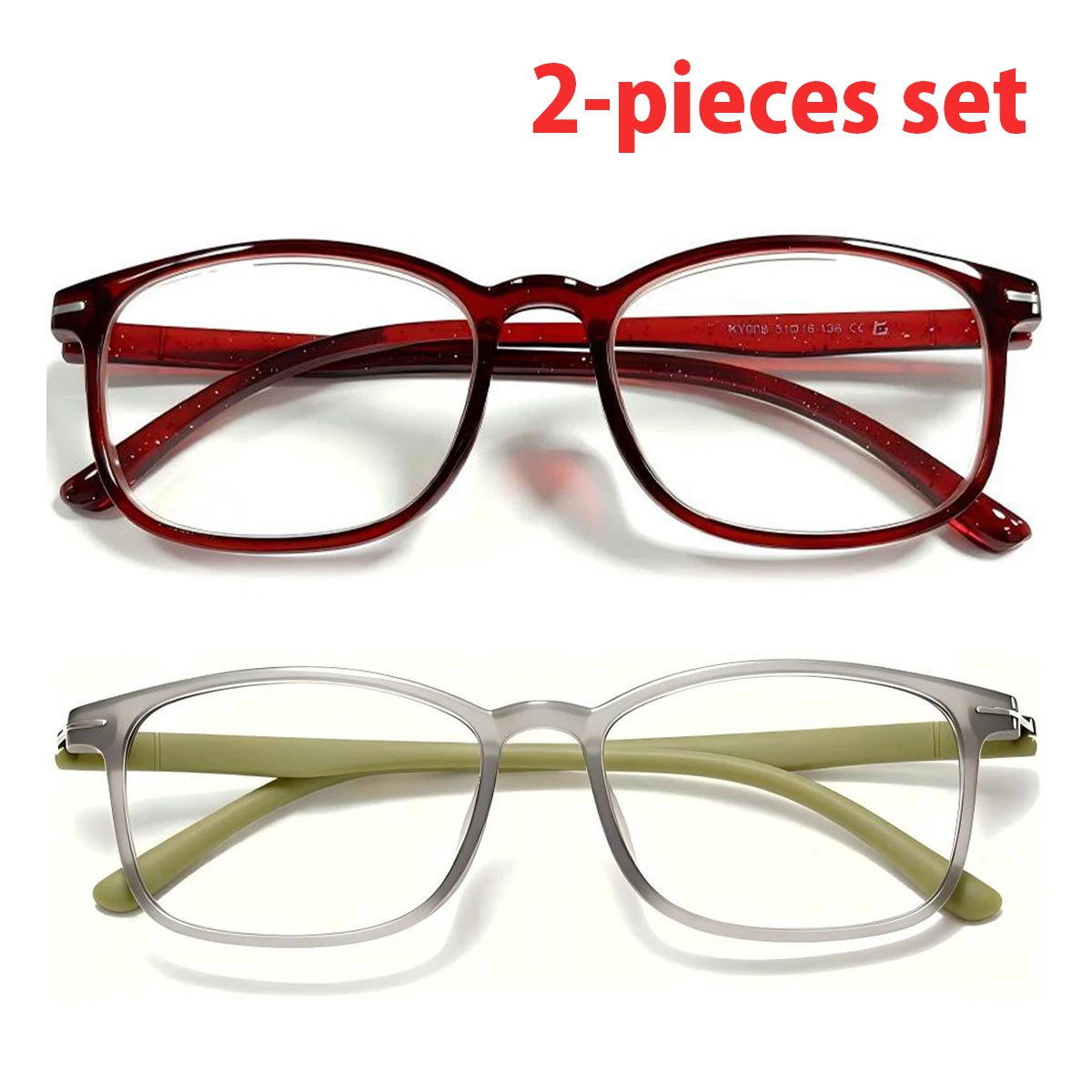 2Pack Auto-Focus Presbyopia Glasses | Blue Light Blocking | Minimalist Fashion Unisex Reading Glasses Ideal Choice For Gifts L10