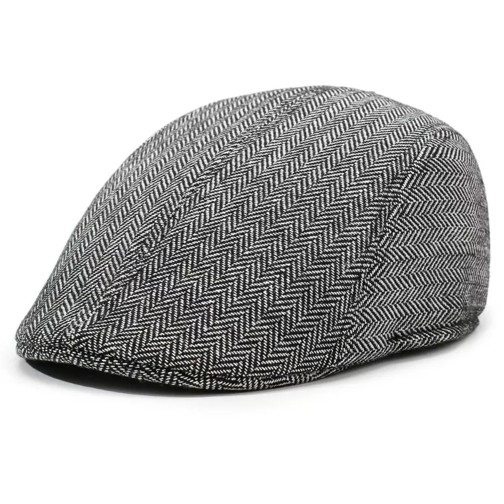 New Soft Men Berets Casual Anti-UV Peaked Cap Forward Hat Gift