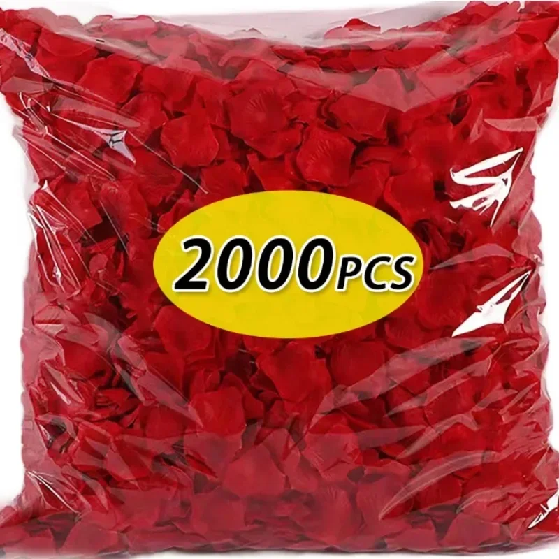 Artificial Fake Rose Petals Colorful Red White Gold Roses Petal Flowers for Romantic Wedding Party Favors Decoration 100-2000Pcs