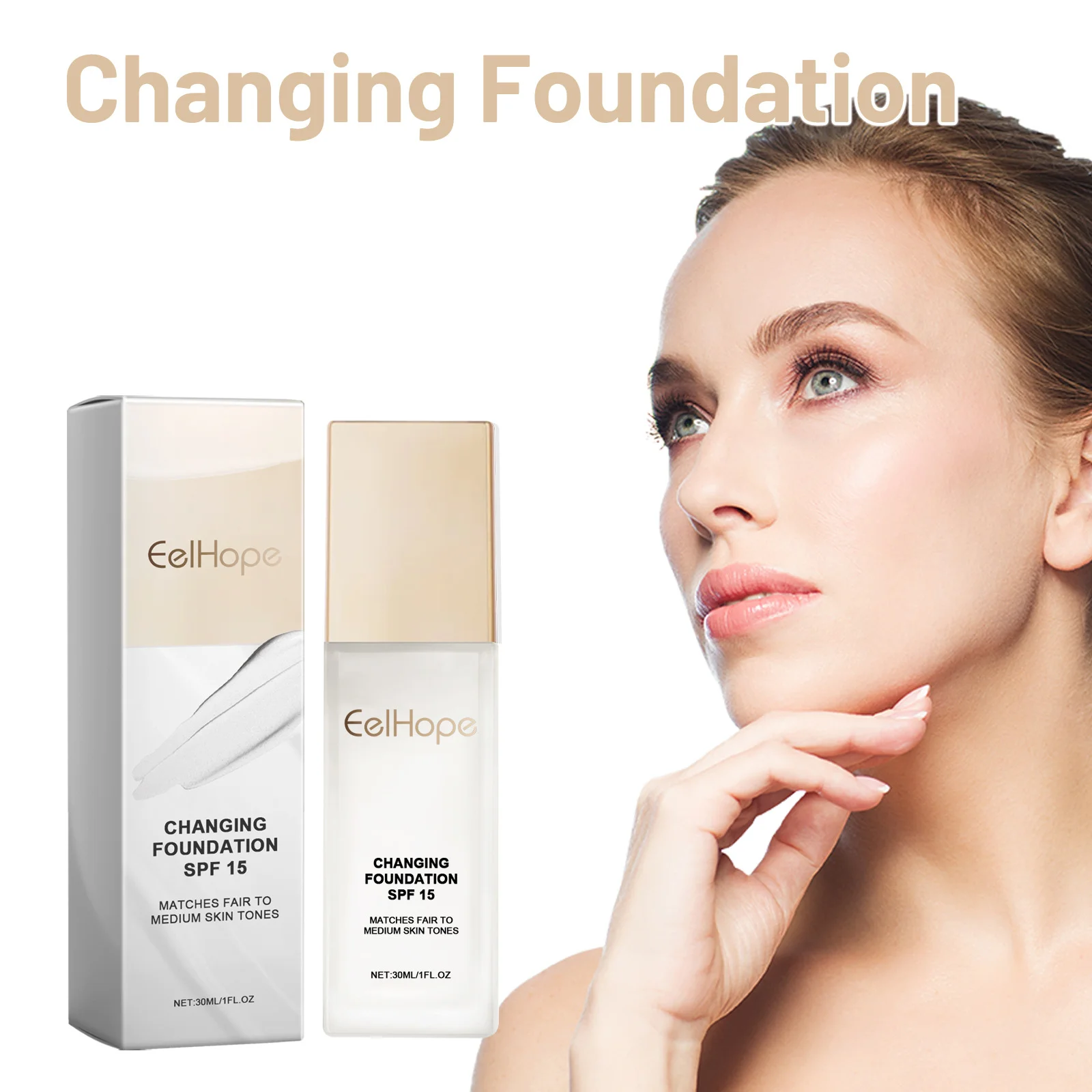 Makeup Base Face Liquid Natural Concealer Full Coverage Moisturizer Oil-control Sunscreen Waterproof Foundation Cream Cosmetics