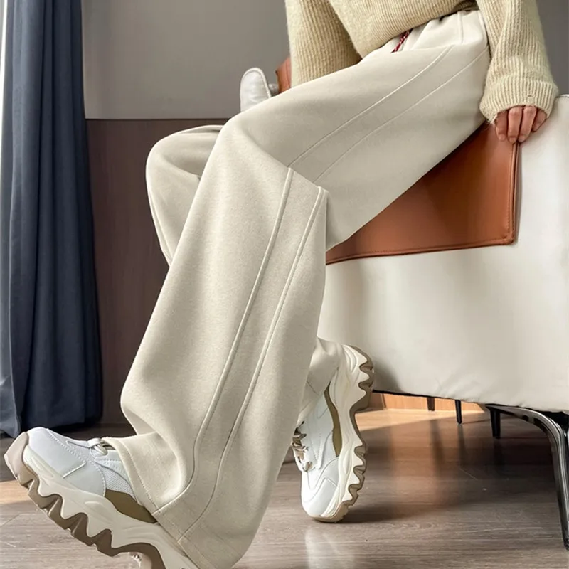 

2024 New Arrival Spring Autumn Women All-matched Cotton High Waist Ankle-length Pants Casual Loose Elastic Waist Harem Pants