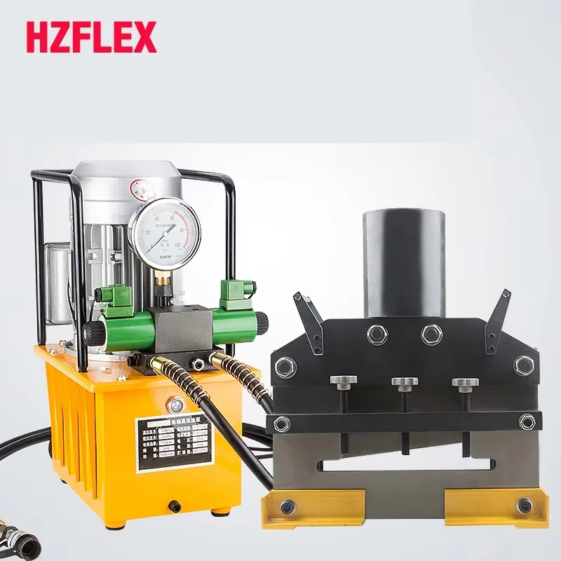 

300mm busbar Electric copper bar cutting machine Hydraulic iron plate steel plate with 220v electric hydraulic pump station