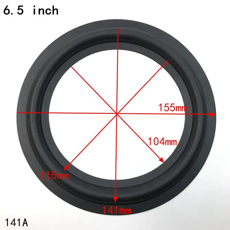 2Pcs 1.5/2/2.75/3/4/5/6.5/8/10/12 Inch Universal High Elasticity Speaker Rubber Surround Repair Woofer Edge Replacemen