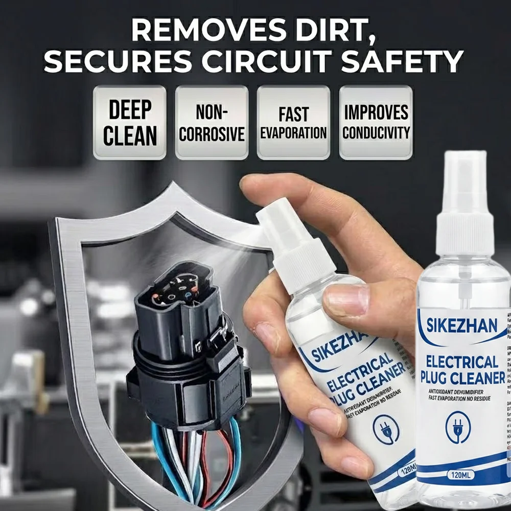 120ml Electronic Contact Cleaner Spray Fast Drying No Residue Degreaser for Car Plugs Connectors PCB Circuit Boards Deoxidizer